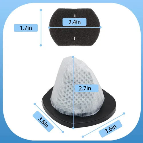 Miniatura 5 de Paquete de 3 filtros de vacío 2030 y 6 filtros de espuma 2030 compatibles con modelos de aspiradora Bissell 2030, 20303, 20306, 20307, 20309, 2030H