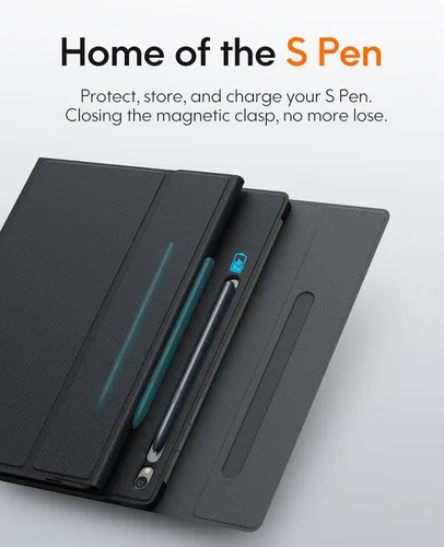 Miniatura 5 de CHESONA Funda para Samsung Galaxy Tab S9 Fe con teclado, retroiluminación de 7 colores, teclado magnético desmontable y soporte para S Pen, funda