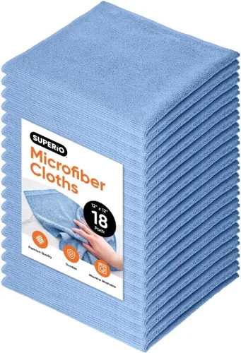 Miniatura 19 de Superio Microfiber Cleaning Cloths Color-Coded for Easy Organization, Ultra-Soft, Durable, Multi-Purpose Cloths for Bathroom, Kitchen, Windows