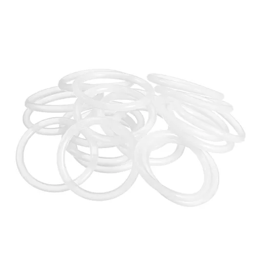 Miniatura 10 de Aros de silicona uxcell, de 30mm de diámetro exterior, 24mm de diámetro interior, 3mm de ancho, junta de sellado VMQ, color blanco, paquete de 20