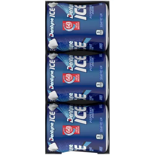 Miniatura 13 de Dentyne Ice Peppermint - Goma de mascar sin azúcar, 6 botellas de 60 piezas (360 piezas en total)