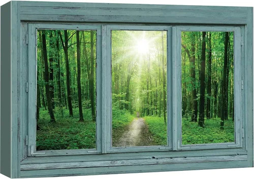 Miniatura 40 de Cuadro decorativo con diseño de ventana moderna blanca con vista, de la marca Wall26®
