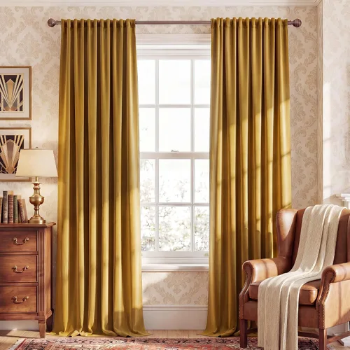 Miniatura 22 de NICETOWN Cortinas de terciopelo negro de 84 pulgadas de largo, 2 paneles, bolsillo para barra y pestaña trasera, cortinas opacas de lujo, cortinas