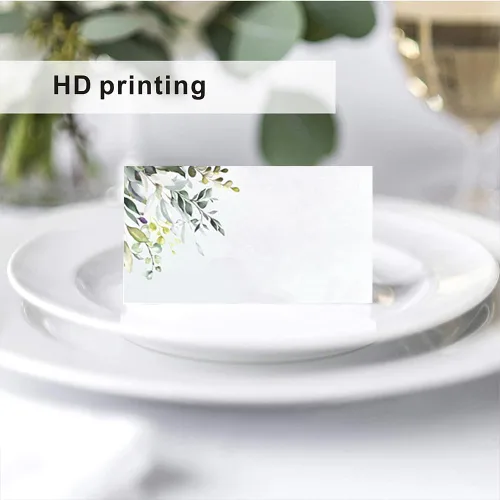 Miniatura 4 de Paquete de 120 tarjetas de lugar con patrón de acuarela, tarjetas de asiento para mesa de mesa, bodas, banquetes, cenas, tarjetas de nombre