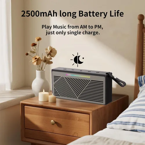 Miniatura 7 de Altavoz Bluetooth, altavoces Bluetooth inalámbricos portátiles con sonido HD, altavoz impermeable IPX5 con luces LED RGB, Bluetooth5.3