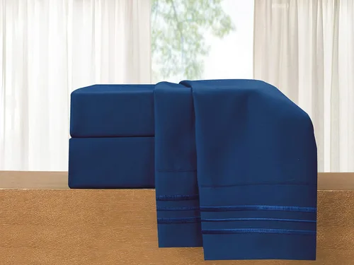 Miniatura 2 de Elegant Comfort ® Diseño de Cadena de 1500 Hilos, Calidad Egipcia de Lujo, Sedoso, Suave, Resistente a Arrugas y Decoloración, 2 Fundas de Almohada
