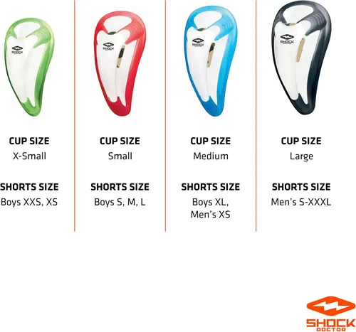 Miniatura 7 de Shock Doctor Compression Shorts with Protective Bio-Flex Cup, Moisture Wicking Vented Protection, Adult