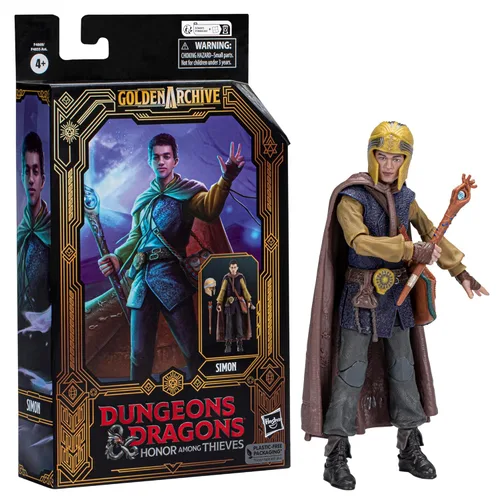 Miniatura 9 de Dungeons & Dragons Honor Among Thieves Golden Archive Simon Figura coleccionable de 6 pulgadas a escala D&D Figuras de acción