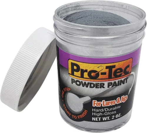 Miniatura 28 de Pro-Tec Pintura en Polvo para Jigs y Señuelos, Pintura para Señuelos de Pesca de Cabeza de Jig Resplandor verde brillante