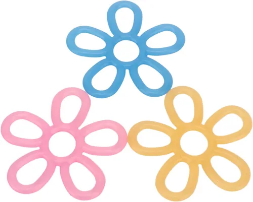Miniatura 7 de 3 unids fortalecedor de agarre de mano en forma de flor extensor de mano ejercitador dedo 3 niveles estirador bandas de resistencia de mano