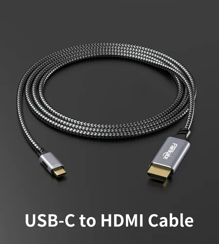Miniatura 7 de fairikabe Cable USB C a HDMI 4K a 60Hz, cable USB tipo C a HDMI de 6.6 pies compatible con Thunderbolt 3, para MacBook Pro/Air, iPad Pro 2020/2021