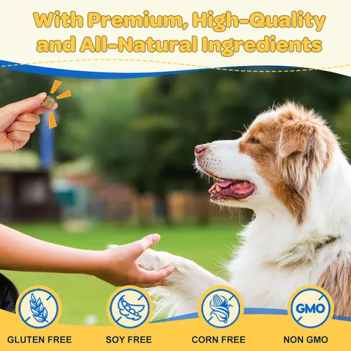 Miniatura 7 de Multivitamínico para perros con minerales para la salud general, vitaminas y suplementos para perros con glucosamina, probióticos para cachorros