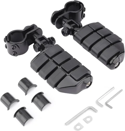 Miniatura 6 de Reposapiés de motocicleta para carretera, estribos de autopista compatibles con Harley Touring, Yamaha, Honda, Suzuki, Kawasaki de 25 mm, 32 mm, 34