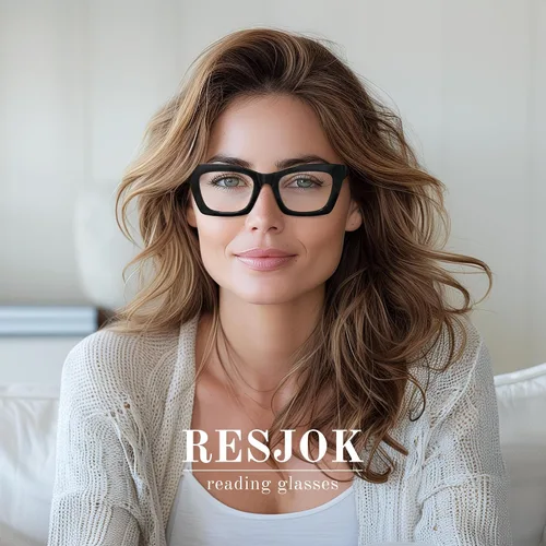 Miniatura 2 de Reading Glasses for Women - Stylish Blue Light Blocking Glasses Square Readers with Spring Hinge