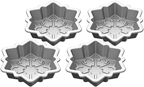 Miniatura 19 de Cuisinart Juego de 4 sartenes estriadas para tartaletas, mini, gris acero Aleación de acero