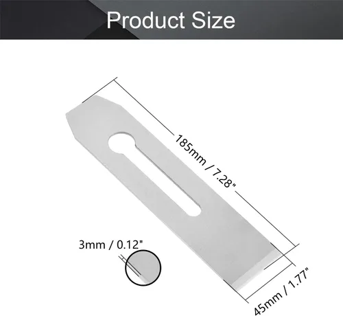 Miniatura 2 de Utoolmart Cuchilla de cepilladora de banco, 2 piezas de hoja de repuesto para carpintería de acero de alta velocidad, para cepilladora de madera