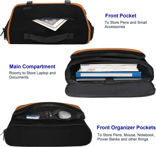 Miniatura 20 de MATEIN Bolsa tipo mensajero para hombres, mochila escolar para adolescentes, ligera de 17.3 pulgadas, maletín para laptop grande, bolsa cruzada