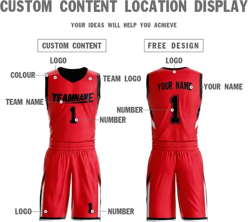 Miniatura 4 de Camiseta de baloncesto reversible personalizada con nombre impreso, uniforme deportivo de equipo en blanco para hombres y niños, talla única