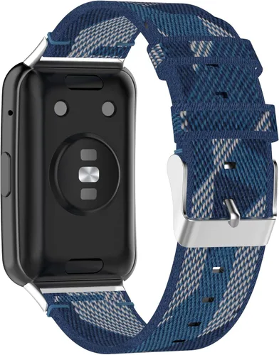 Miniatura 2 de Pulsera de nailon compatible con Huawei Watch Fit, Watch Fit New, Watch Fit New Edición Especial B39, correa de repuesto de silicona suave