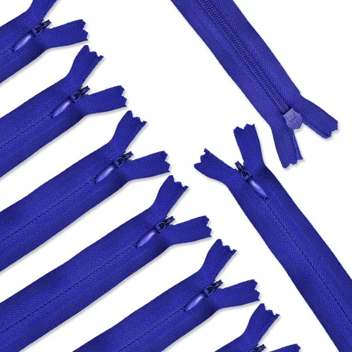 Miniatura 19 de Renashed 45 cremalleras invisibles de nailon mixto de 21.5 pulgadas para costura, costura, artesanía, 20 colores (mezcla de colores)