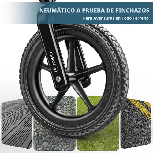 Miniatura 6 de SEREED Bicicleta de equilibrio para niños de 2 a 5 años, sin pedales, ajuste sin herramientas, regalo para niñas de 2 a 3 años, placa personalizable
