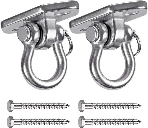 Miniatura 9 de Kit colgante para silla de hamaca, soporte de techo oscilante, gancho giratorio de 360°, parque infantil, árbol, gimnasio, cuerda, soporte de juego