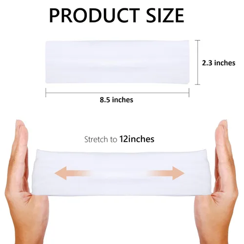 Miniatura 3 de Diademas elásticas antideslizantes de tela suave para mujer, paquete de 16 unidades, para yoga, correr, accesorios deportivos para el cabello