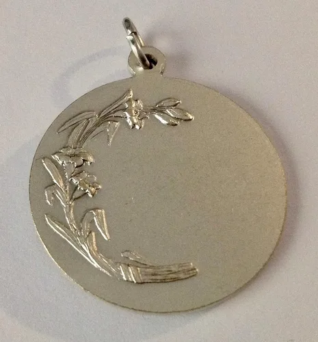 Miniatura 4 de Medalla de San Miguel el el Arcángel en tono plateado Tamaño del pájaro 1.260in Fabricado en alta fiabilidad.