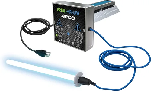 Miniatura 17 de Purificador de aire APCO Carbon Cell Matrix UV para HVAC con cable de alimentación, incluye lámpara UVC de 1 año (Serie 18-32 VAC) # TUV-APCO-ER