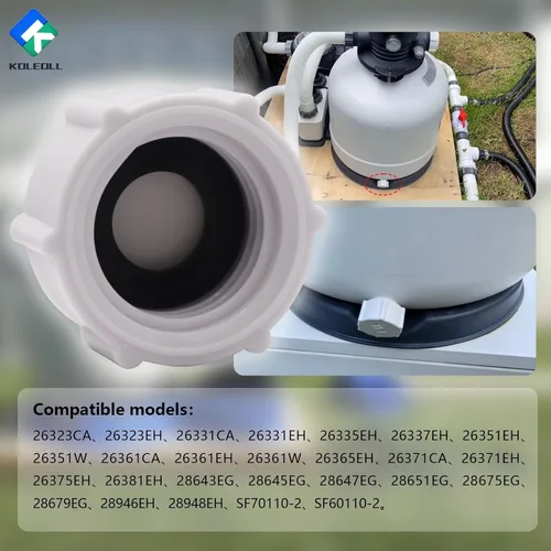 Miniatura 4 de 11456 11385 Tapa de válvula de repuesto para filtro de arena con junta tórica para piscina sobre el suelo 26331EH, 26323EH, 26323CA, 26331CA Intex