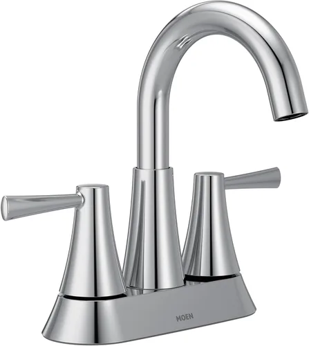 Miniatura 11 de Moen Ronan – Grifo de baño moderno de 4" con dos asas y montaje de desagüe a presión en níquel cepillado resistente a las manchas, 84022SRN