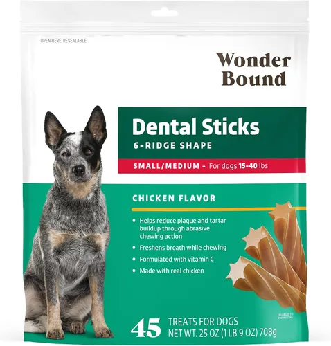 Miniatura 9 de Marca Amazon – Wonder Bound - Palitos dentales con sabor a carne de res para perros grandes (más de 30 libras), forma de 6 crestas para control