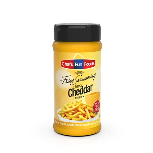Gourmet Fries Seasonings Botella, queso cheddar, 9 onzas