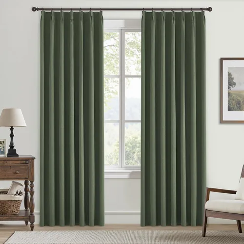 Miniatura 19 de UHITECH Cortinas opacas cortas de 35 pulgadas de largo, plisadas, opacas, para ventanas pequeñas, con aislamiento térmico, cortinas reductoras
