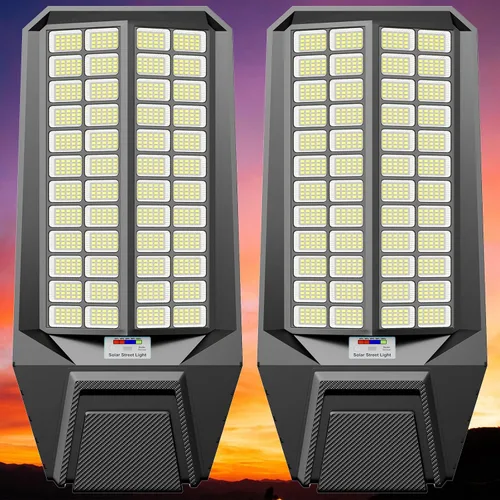 Miniatura 17 de Paquete de 3 Luces Solares para Estacionamiento - Luz Solar de Calle de 8000W 360000LM del Anochecer al Amanecer Luces de Calle con Energía Solar