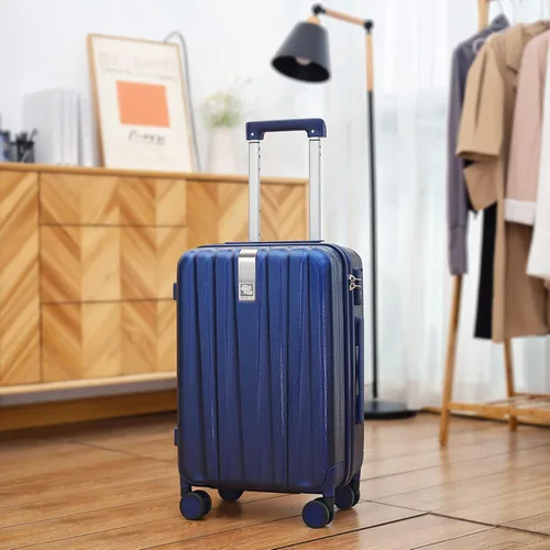 Miniatura 8 de Hanke Equipaje ligero de mano rígido con 8 ruedas giratorias silenciosas, equipaje de viaje, maleta rodante aprobada por la TSA, Concha azul