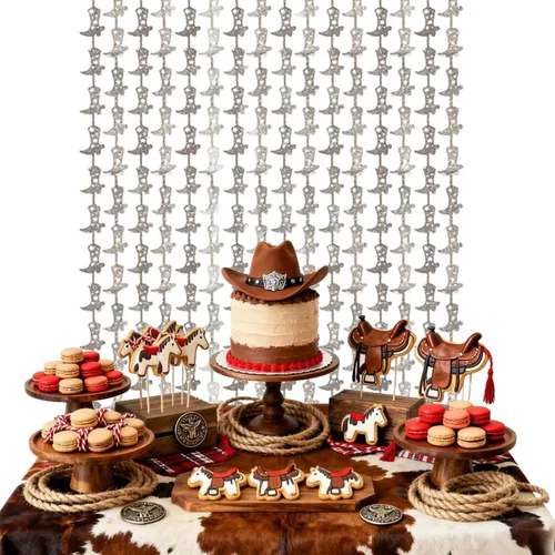 Miniatura 6 de Paquete de 2 cortinas de flecos de aluminio para botas de vaquera, 3.3 x 6.6 pies, telón de fondo metálico iridiscente para cabina de fotos