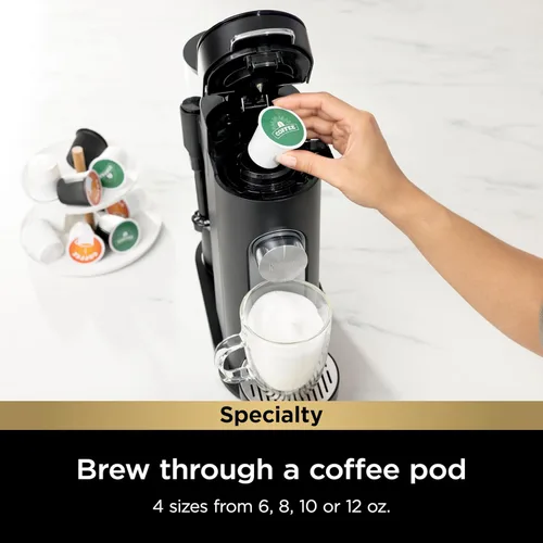 Miniatura 3 de Ninja Pod & Grounds Cafetera Especializada de Una Sola Porción en Paquete con la Licuadora Portátil Blast, Inalámbrica, Recipiente de 18 oz