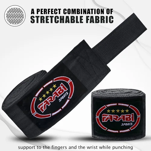 Miniatura 5 de FARABI - Vendas de mano de boxeo para niños, 8.2 ft, vendas de mano junior, envolturas de mano para boxeo, Muay Thai, MMA Boxeo, vendas de mano