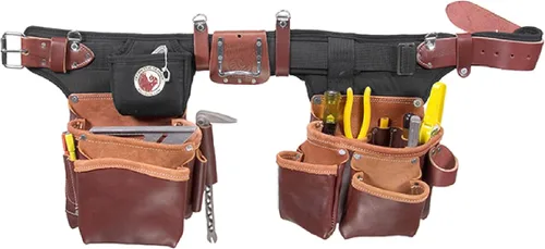 Miniatura 7 de Occidental Leather Cinturón de herramientas ajustable para Pro Framer – Mano izquierda – 21 bolsillos y portaherramientas – Fabricado en Estados