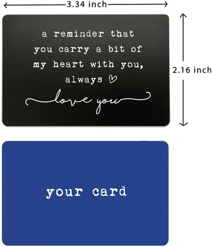 Miniatura 6 de Wallet Insert, Engraved Gift For Him, Valentine’s Day Gift, Birthday Gift, Hubby Gift, Engraved Wallet Insert Card, Reminder You Carry My Heart