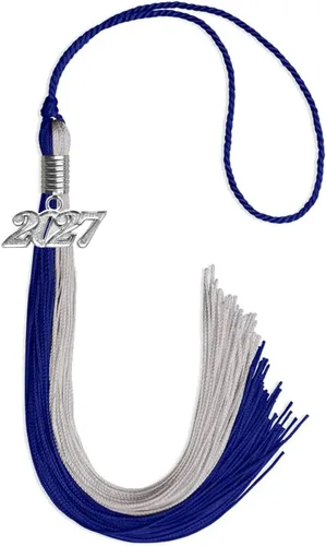 Miniatura 144 de Endea Graduation Borla de doble color con gota de fecha plateada (negro/oro antiguo, 2025)