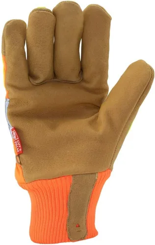 Miniatura 2 de Ironclad Guantes de cuero aislantes corte A6; Guantes de trabajo de invierno, protección contra impactos TPR, lavables a máquina, alta visibilidad