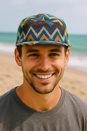 Miniatura 125 de Gorra de 5 paneles Diseños únicos multicolor Gorras para hombres y mujeres Grande o XL