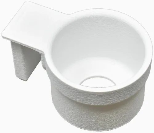 Accesorio para portavasos compatible con enfriadores Yeti 35 | Soporte para bebidas para enfriadores | Fabricado en Estados Unidos (blanco, una taza)