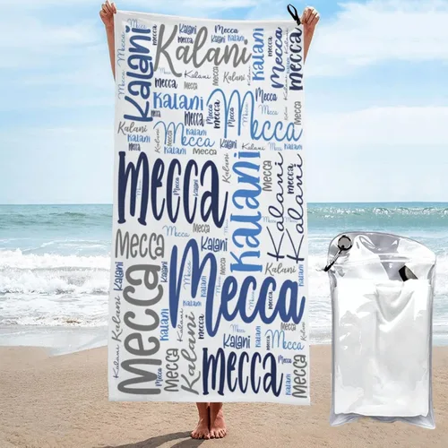 Toallas de playa personalizadas para adultos, toallas de playa personalizadas con nombres para viajes, toallas de playa de microfibra, regalos para