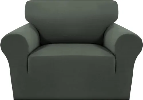 Miniatura 30 de MeilleMaison Funda elástica para sillón 2024, 1 pieza, lavable, protector de muebles para mascotas, funda de sofá antideslizante con parte inferior