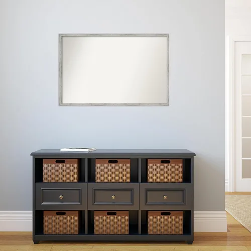 Miniatura 140 de Amanti Art Espejo de baño blanco para sobre el fregadero, 32 x 45 pulgadas, espejo de tocador rectangular blanco esbelto, marco de madera moderno