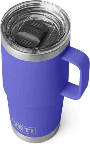 Miniatura 10 de YETI - Vaso de viaje Rambler de 20 onzas, de acero inoxidable, aislada al vacío con tapa fuerte Stronghold Blanco
