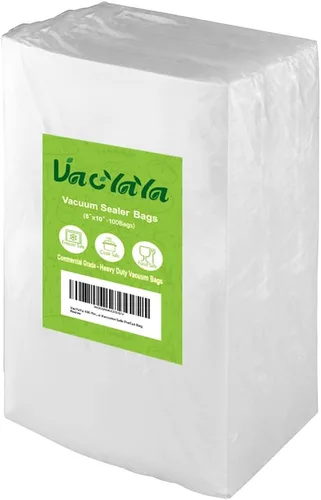 100 bolsas de almacenamiento para congelador de 15 x 25 cm, bolsas de sellado al vacío para guardar alimentos, bolsas de sellado de comida con BPA